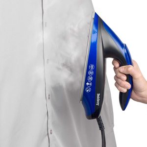 Beldray Steam Station Iron being used vertically.
