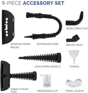 Comforday Handheld Steam Cleaner's accessories.