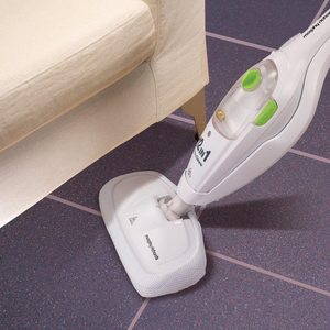 Morphy Richards 12-in-1 Steam Cleaner in use.