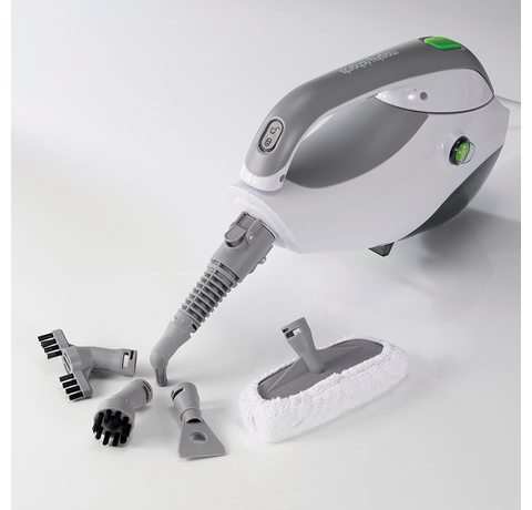 Morphy Richards Dual Tank Steam Cleaner's attachments.