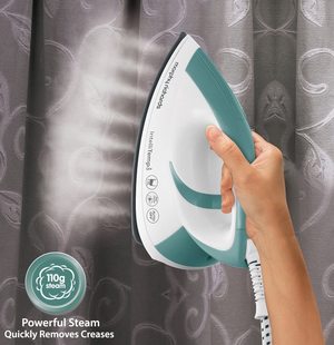 Morphy Richards Intellitemp Steam Generator Iron working vertically.