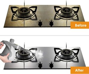 A MVPower Steam Cleaner before and after demonstration.