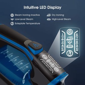 NOVETE Steam Iron's LED display.