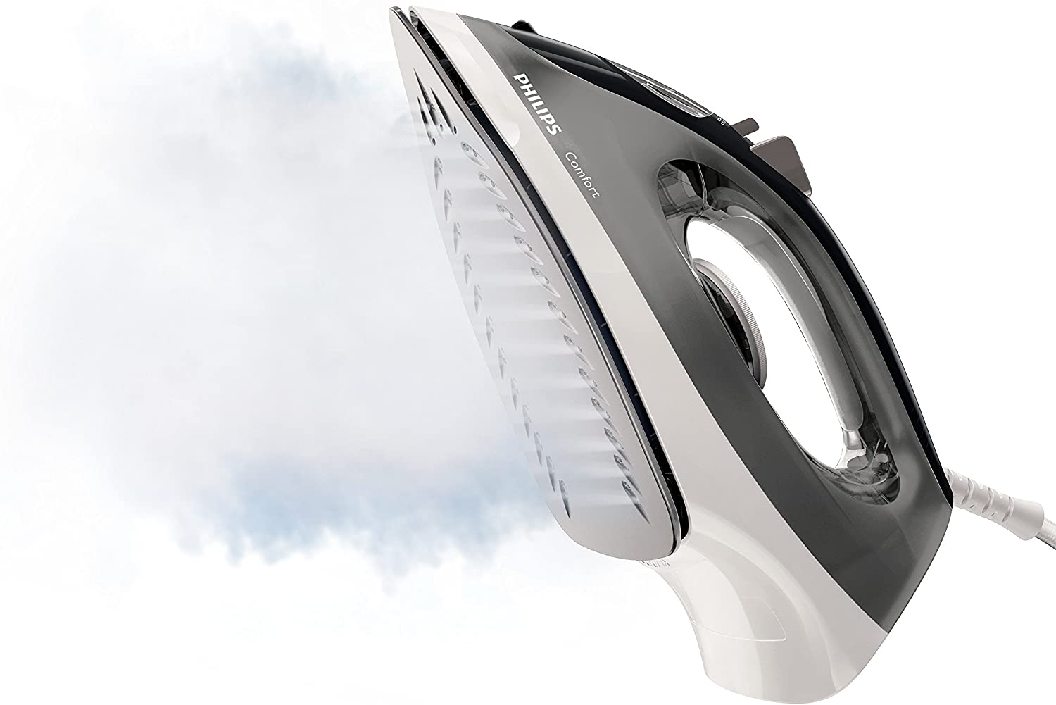 Philips Comfort Steam Iron outputting steam.