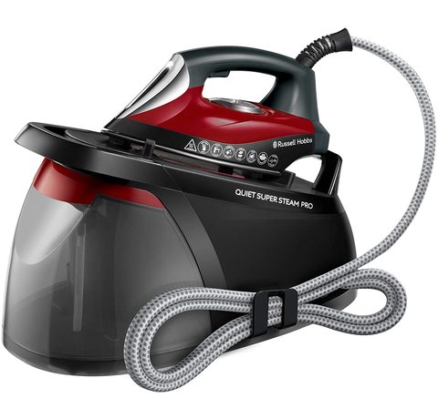 Main view of the Russell Hobbs Quiet Super Steam Pro Iron.