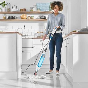 Shark Klik 'n Flip Corded Pocket Mop in use.