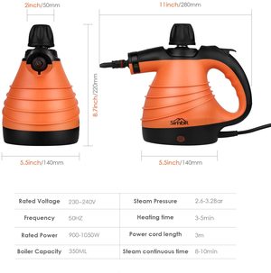 SIMBR Handheld Steam Cleaner's features.