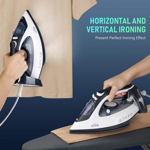 SIMBR Steam Iron in use.