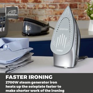 Tower CeraGlide Steam Generator Iron's soleplate.